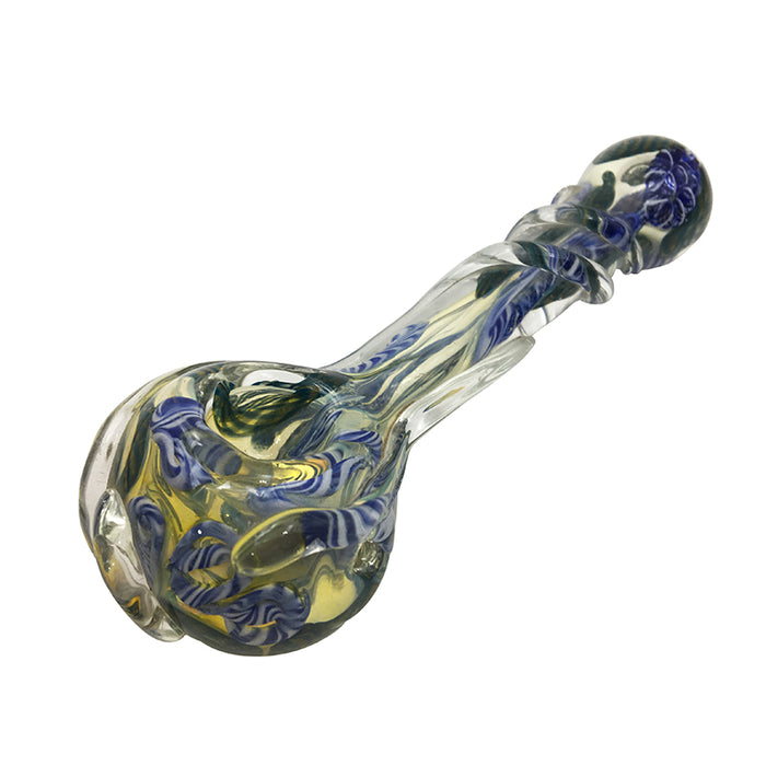 Sparkle Spiral Hand Glass Spoon Glass Pipe 399#