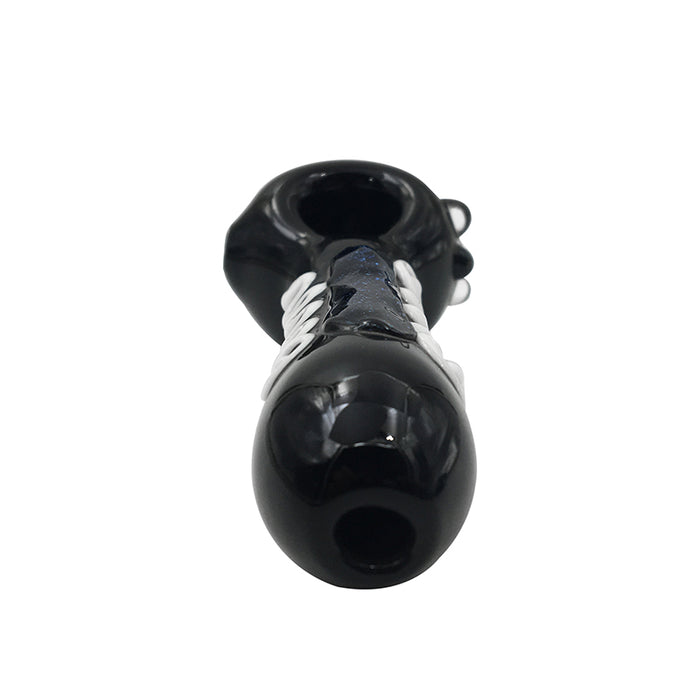 Heady Glass Hand Pipe Black Color 496#