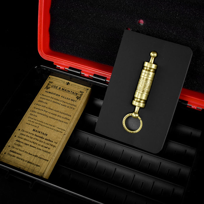 Jifeng Travel Type Cigar Box Humidor Gold 10 Cigar