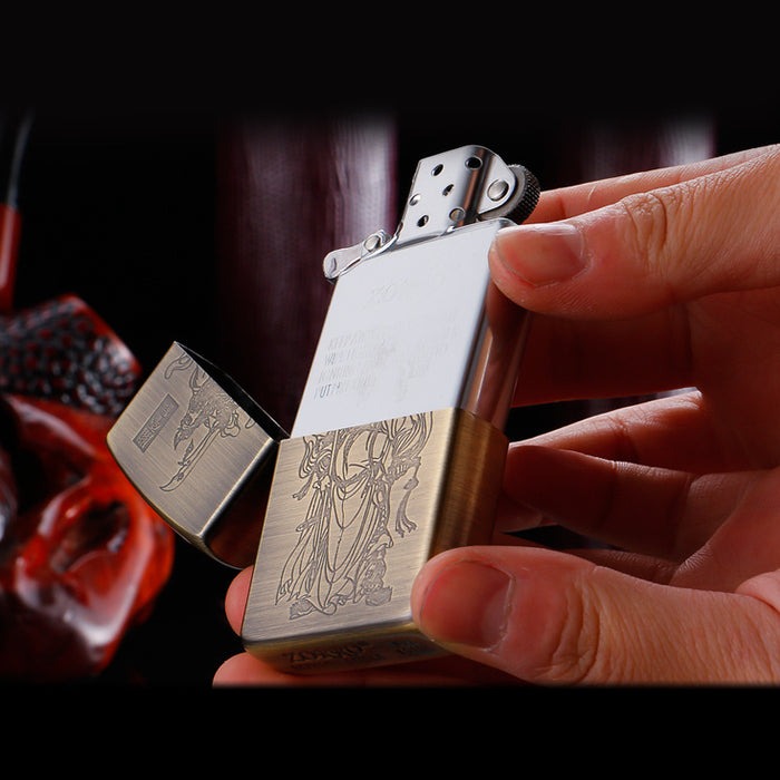 Kerosene Windproof Pure Copper Grinding Wheel Lighter