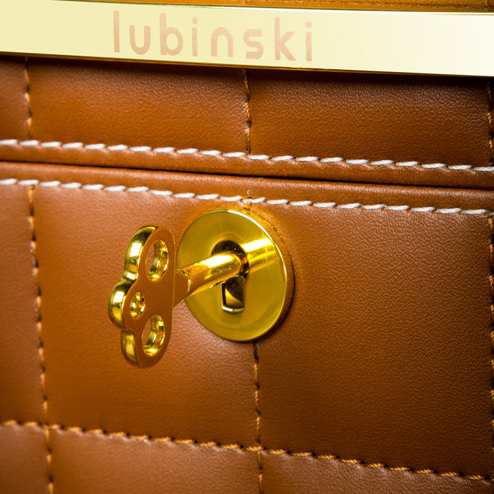 LUBINSKI Humidor Leather Cedar Mini Household Humidor