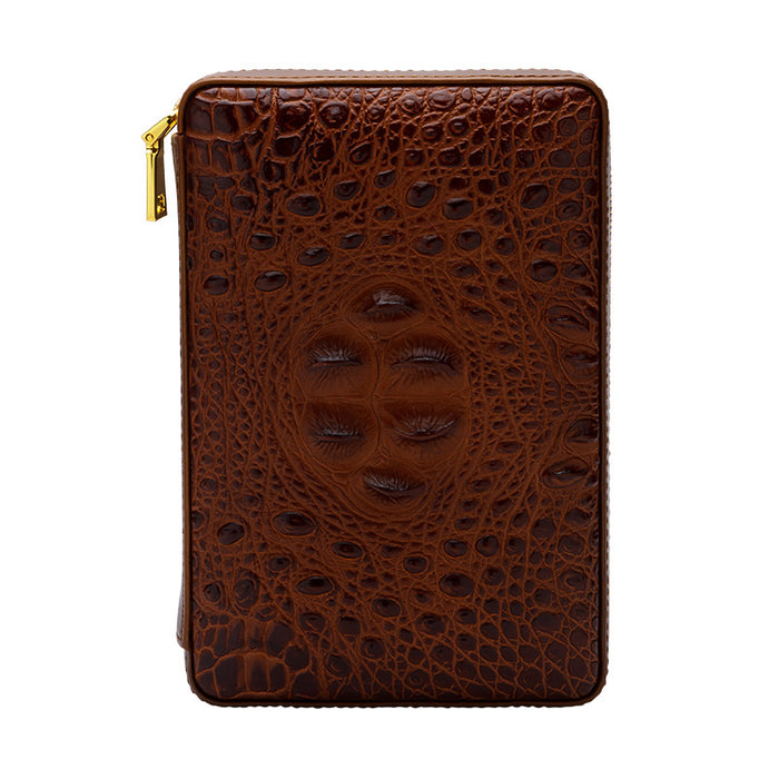 LUBINSKI Portable Humidor Set Crocodile Ridge Cedar Humidor Cigar Set Cigar Humidor