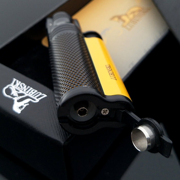 LUBINSKI Windproof Pocket Sized Lighter | Black-Yellow