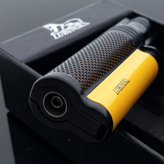 LUBINSKI Windproof Pocket Sized Lighter | Black-Yellow