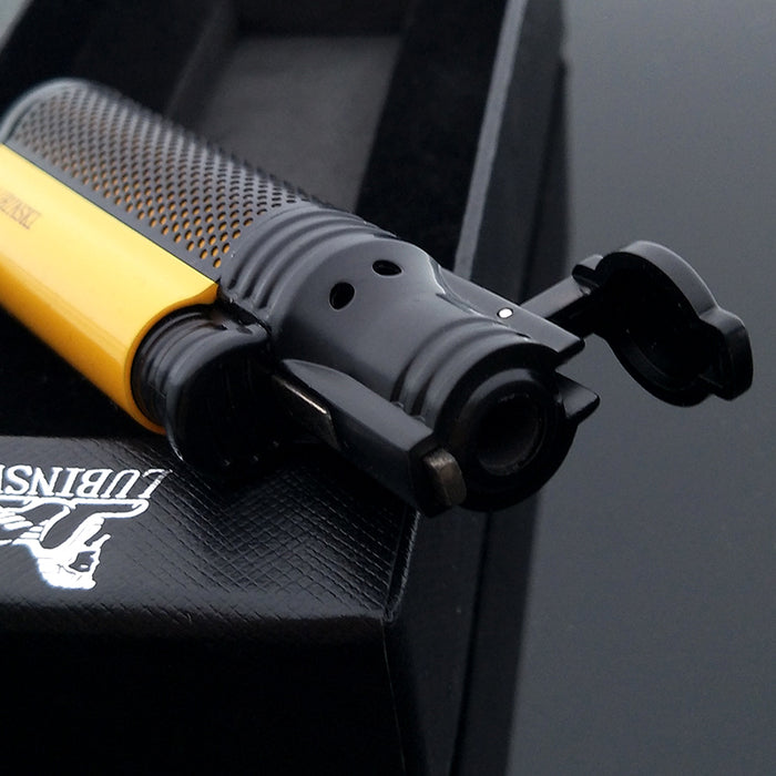 LUBINSKI Windproof Pocket Sized Lighter | Black-Yellow