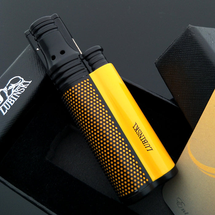 LUBINSKI Windproof Pocket Sized Lighter | Black-Yellow