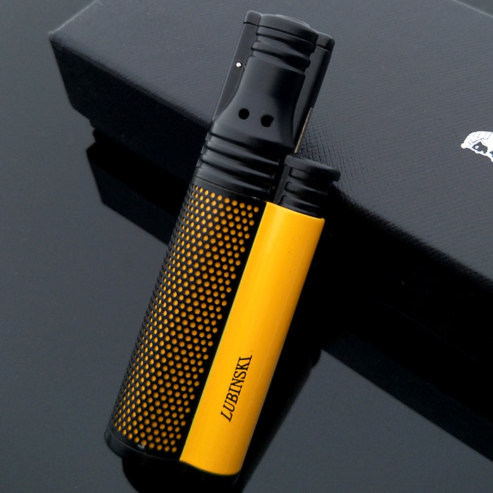 LUBINSKI Windproof Pocket Sized Lighter | Black-Yellow