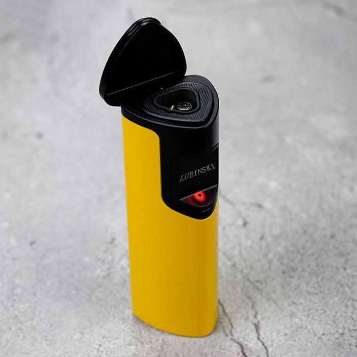 LUBINSKI Yellow Windproof Cigar Jet Torch Lighter
