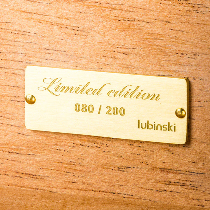 LUBINSKI Gold Leaf Cigar Box Double Cedar Wood Limited Edition Large Capacity Cigar Humidor