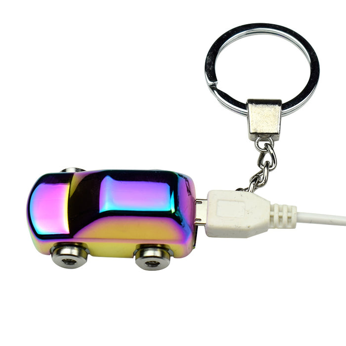 Mini Car With Keychain USB Electric Lighter