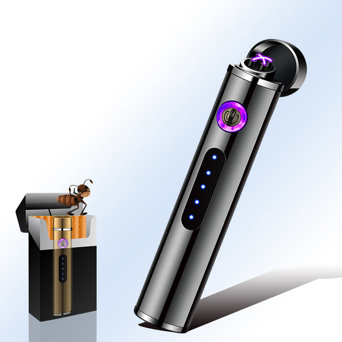 Mini Round Cylinder USB Charging Dual Arc   Lighter