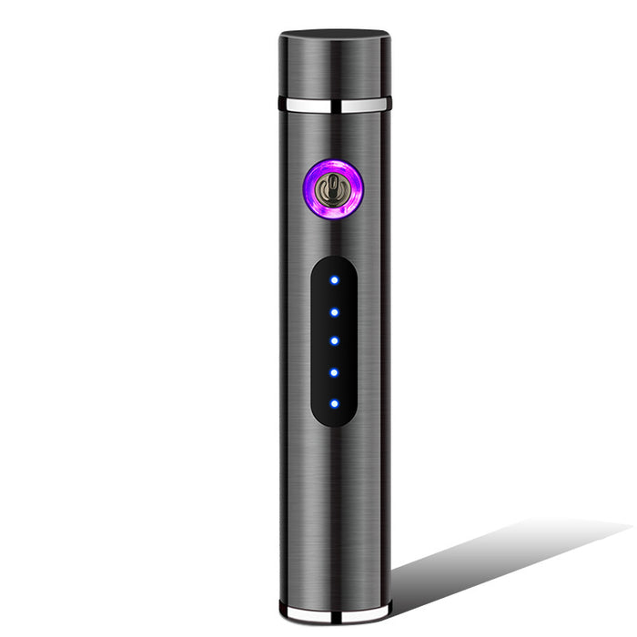 Mini Round Cylinder USB Charging Dual Arc   Lighter