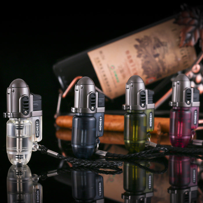 Mini Small Straight Punch Transparent Lighter