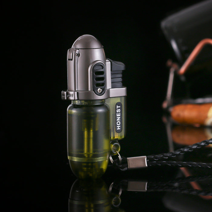 Mini Small Straight Punch Transparent Lighter