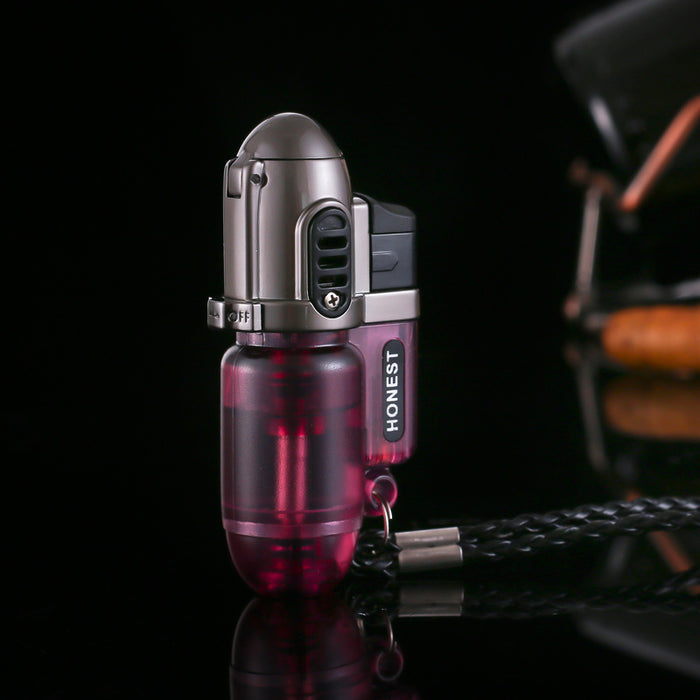 Mini Small Straight Punch Transparent Lighter