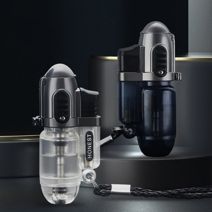 Mini Small Straight Punch Transparent Lighter