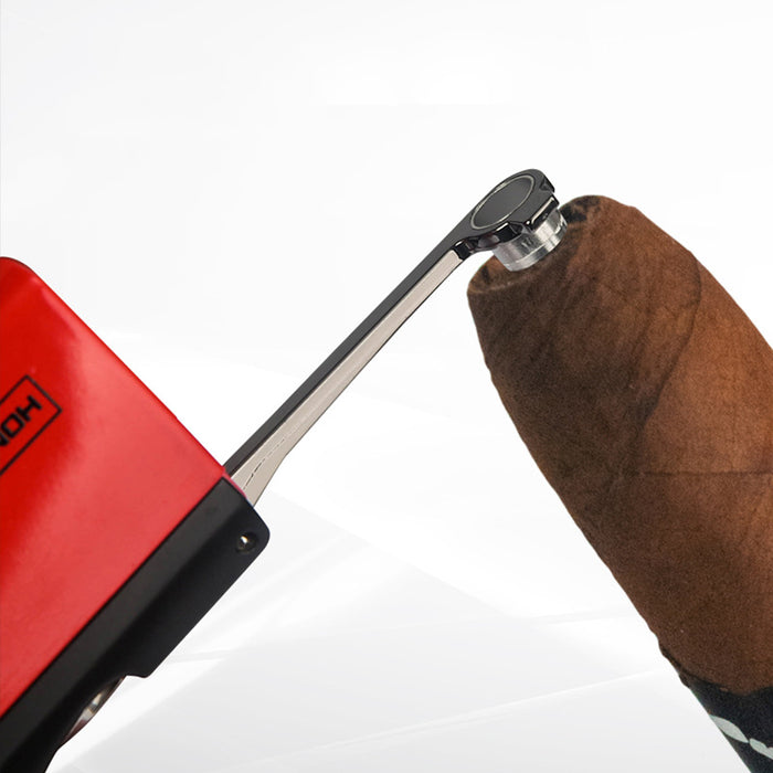 Multifunctional Straight Through Lighter With Cigar Drill