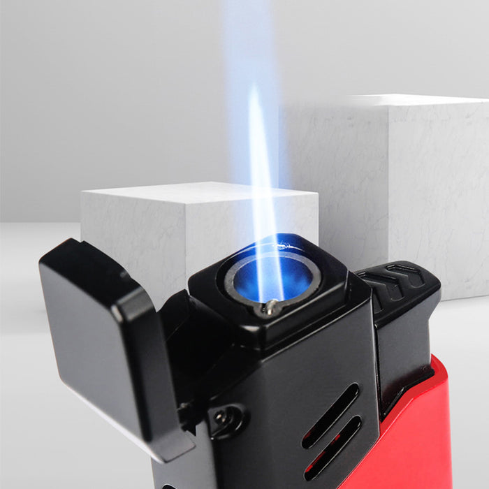 Multifunctional Straight Through Lighter With Cigar Drill