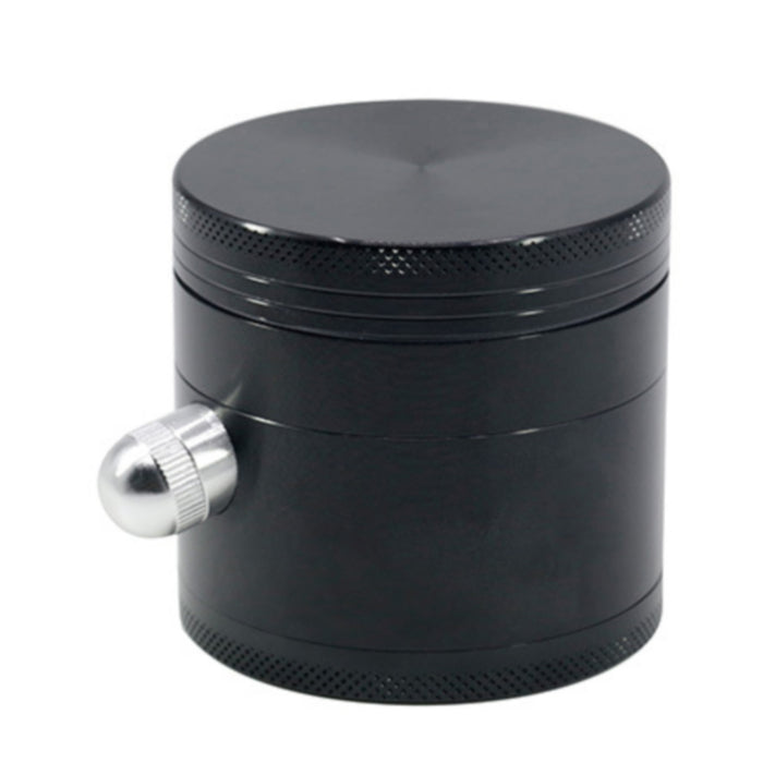 New Side Buckle Four-Layer Aluminum Alloy 63MM Weed Grinder-Black