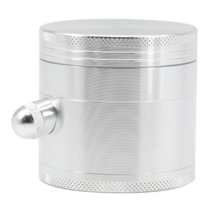 New Side Buckle Four-Layer Aluminum Alloy 63MM  Grinder-Silver