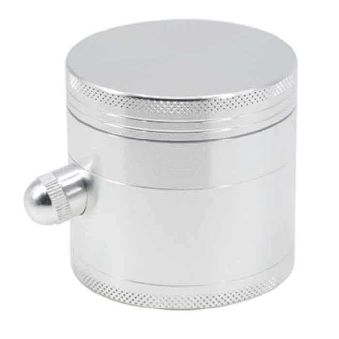 New Side Buckle Four-Layer Aluminum Alloy 63MM  Grinder-Silver