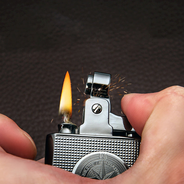 Personality Flint Grinding Wheel Metal Lighter