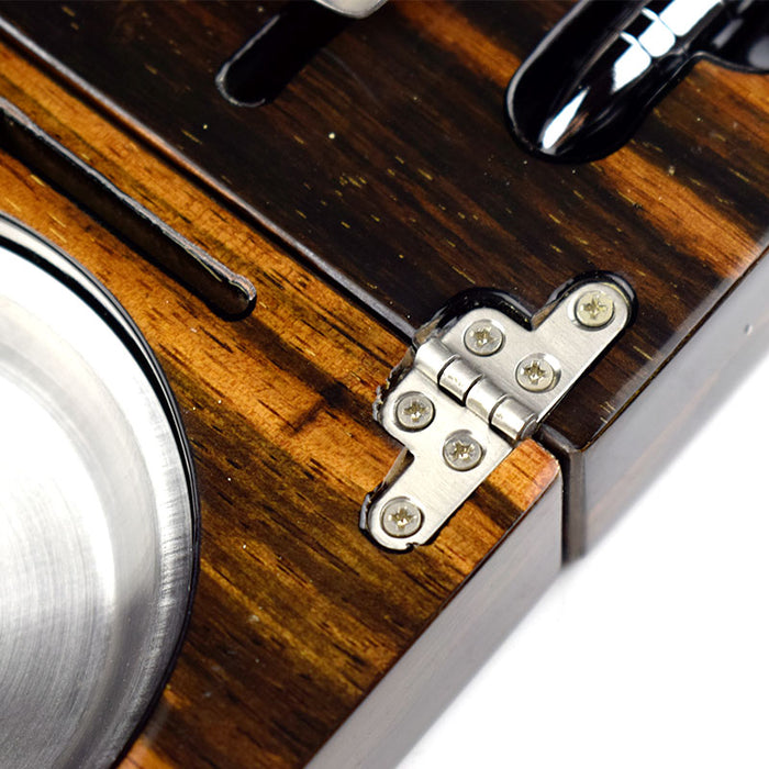 Polished Walnut Cigar Ashtray Kit