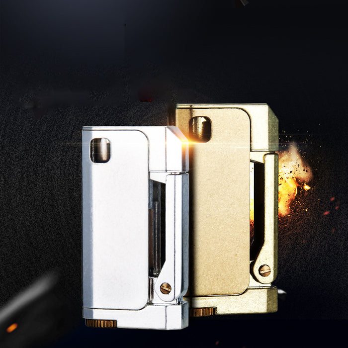 Pure Copper Handmade Grinding Wheel Kerosene Lighter