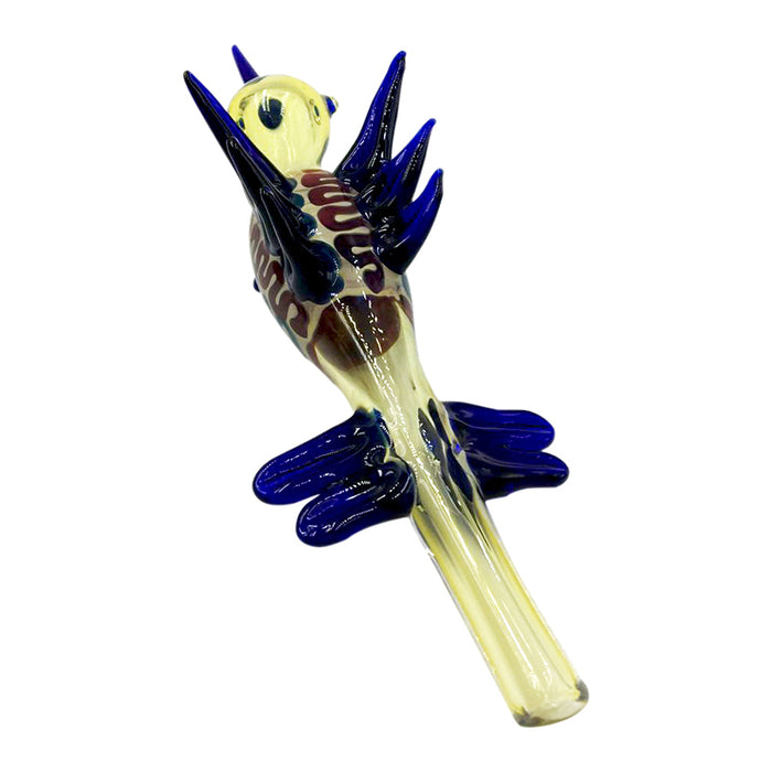 Bird of Paradise Humming Bird Glass Hand Pipe Mixed Color 143#