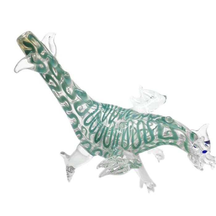 Tsing lung/Green Drogan Guide Glass Hand Pipe 086#