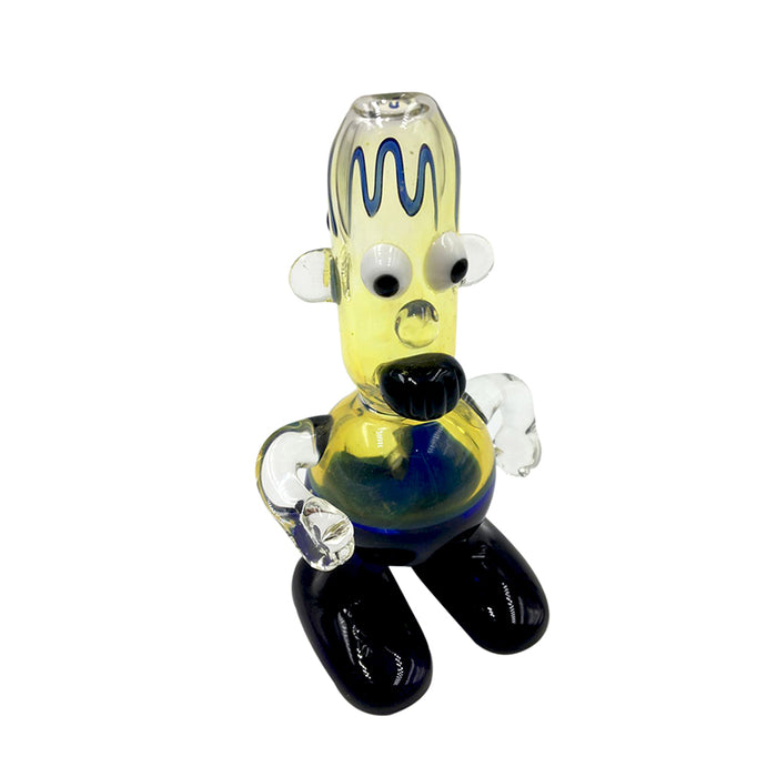Tall Yellow Big Feet Man Single Glass Hand Pipe Tobacco Pipes 121#