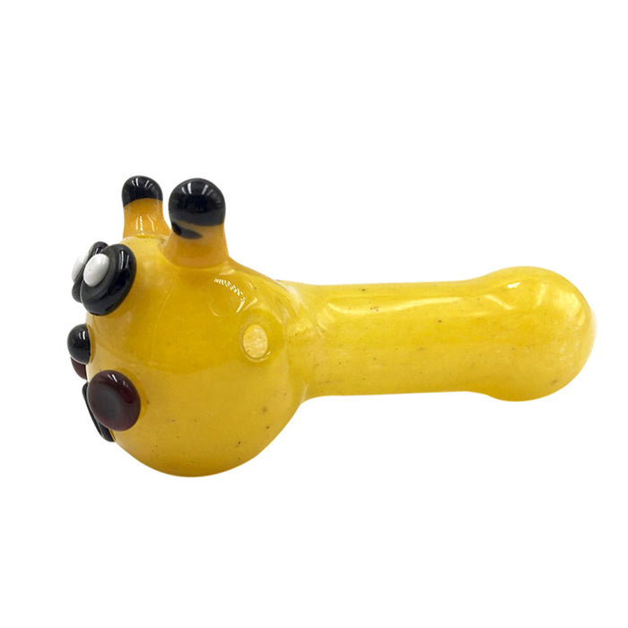 Yellow Pokemon Pika Pikachu Glass Spoon Pipe 122#