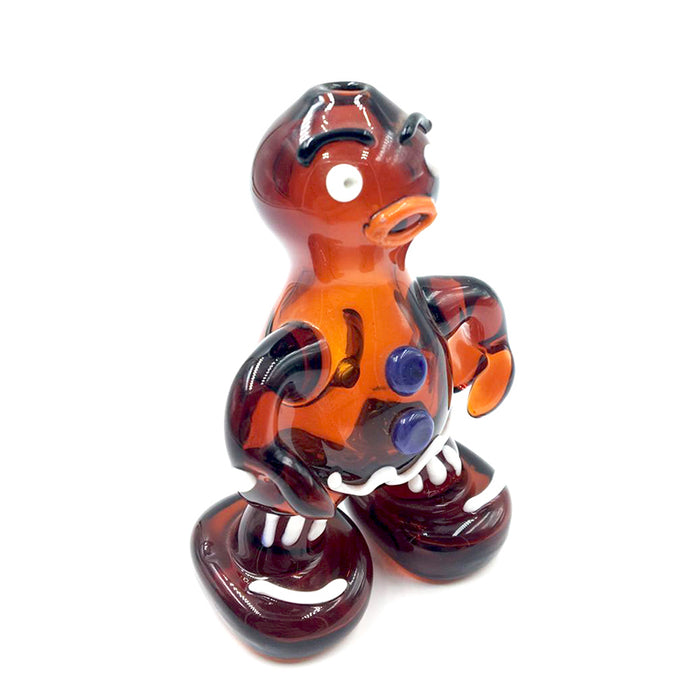 Red Zelda Volcano Lava People Design Glass Hand Pipe 129#