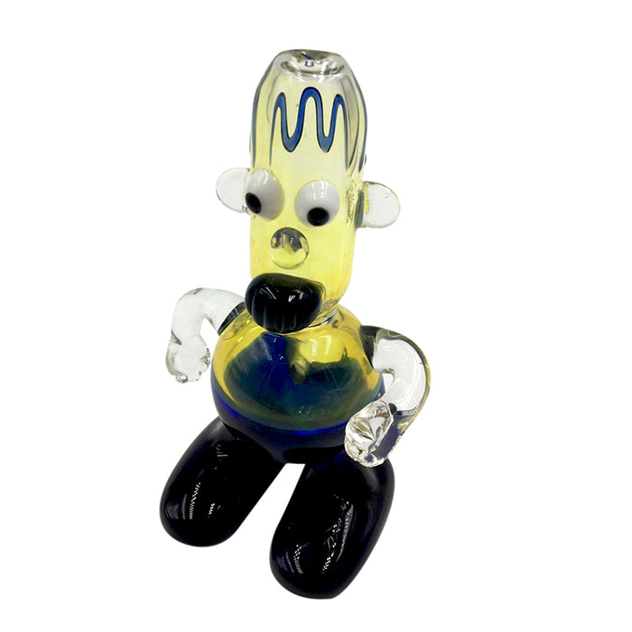 Tall Yellow Big Feet Man Single Glass Hand Pipe Tobacco Pipes 121#