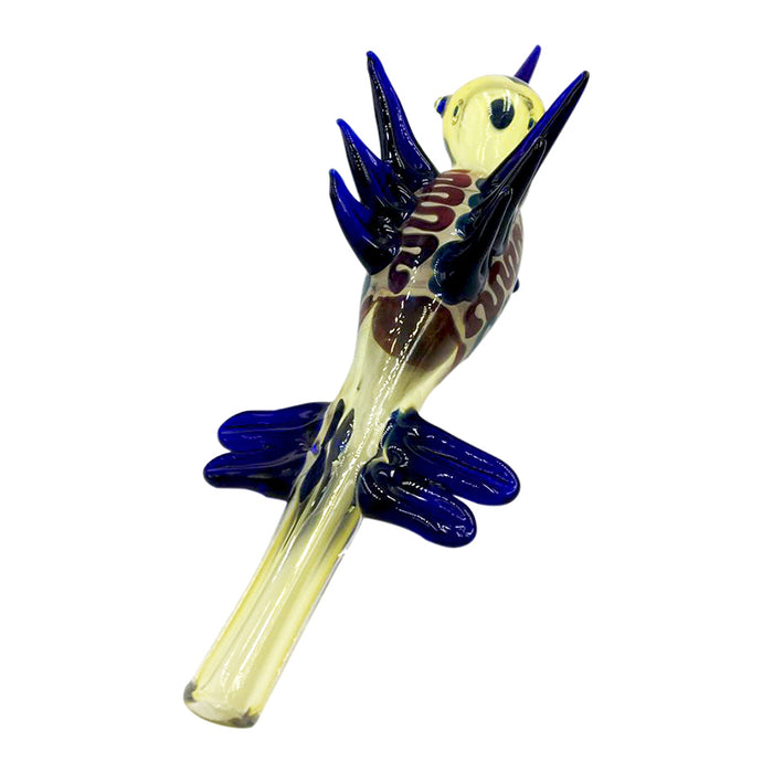 Bird of Paradise Humming Bird Glass Hand Pipe Mixed Color 143#