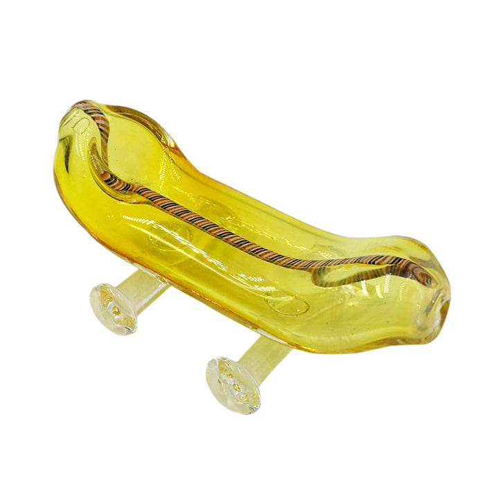 Yellow Banana Car Glass Hand Pipe Good Quality 145#