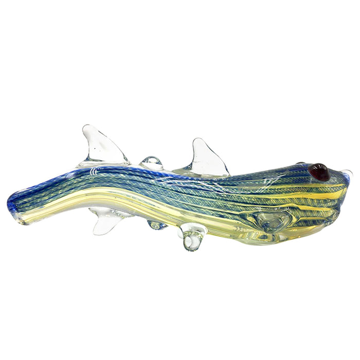 Fugu/Globefish/Balloon Fish Stripe Design Glass Hand Pipe  146#