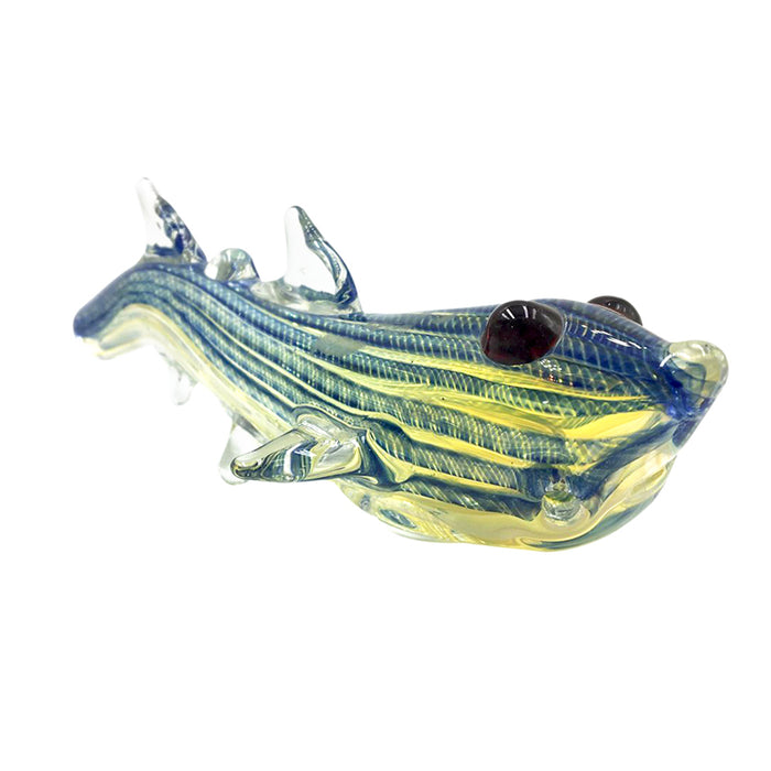 Fugu/Globefish/Balloon Fish Stripe Design Glass Hand Pipe  146#