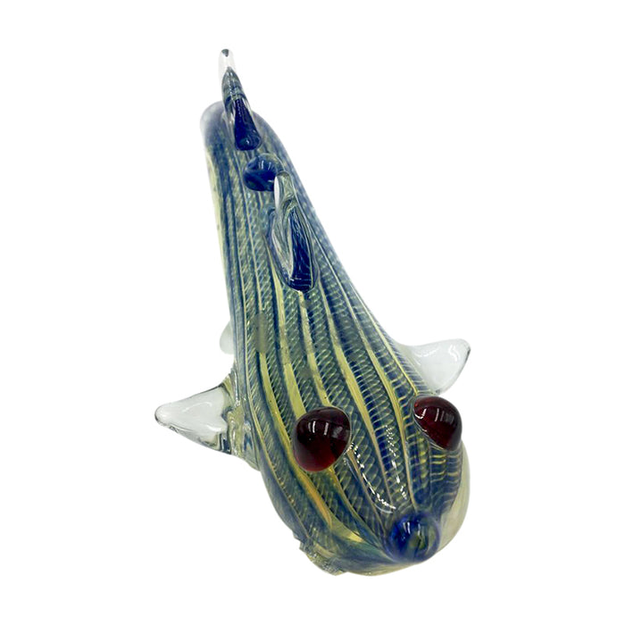 Fugu/Globefish/Balloon Fish Stripe Design Glass Hand Pipe  146#