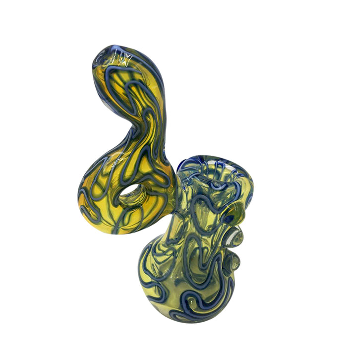Elephant Single Glass Spoon Pipe Bubbler Pipe for Tabacco Smoking 047#