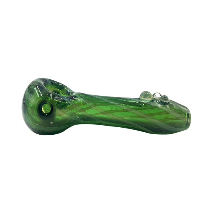 Caterpie Big Eyes Spoon Pipe Glass Marbles and Stripes 167#
