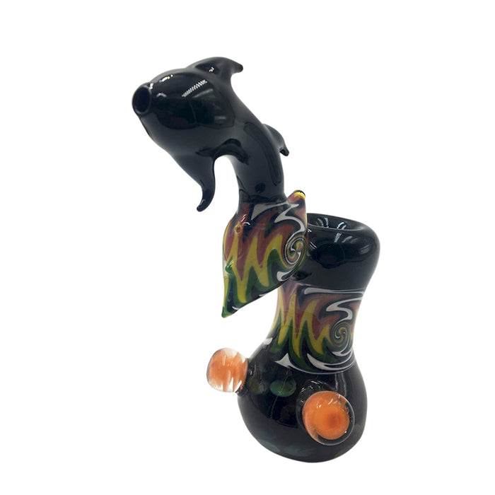 Green Aliens Smoker Glass Hand Pipes Bubbler Pipe for Smoking 040#
