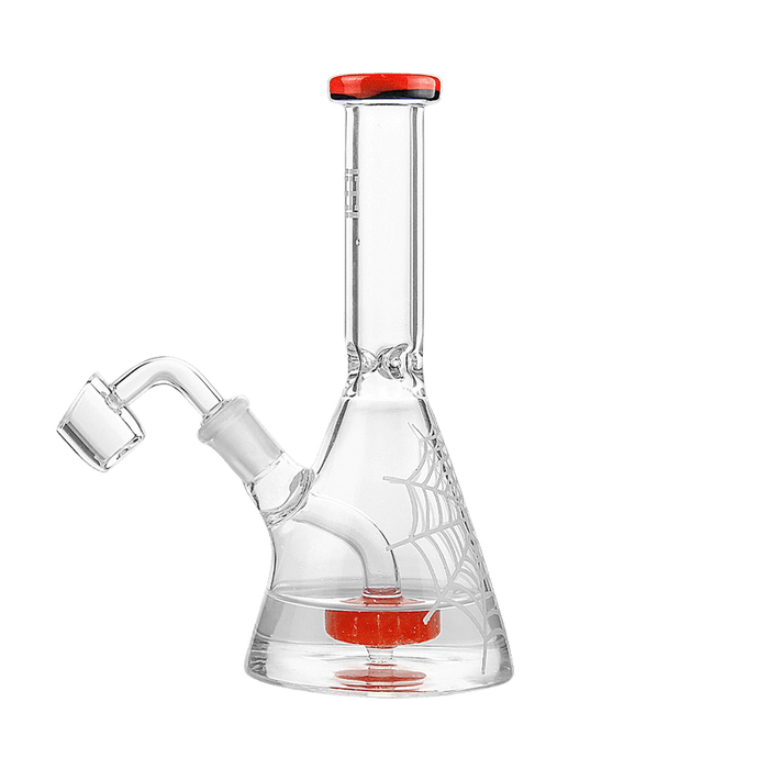 6" Spooky Glow-In-The-Dark Beaker Bong With Showerhead Percolator