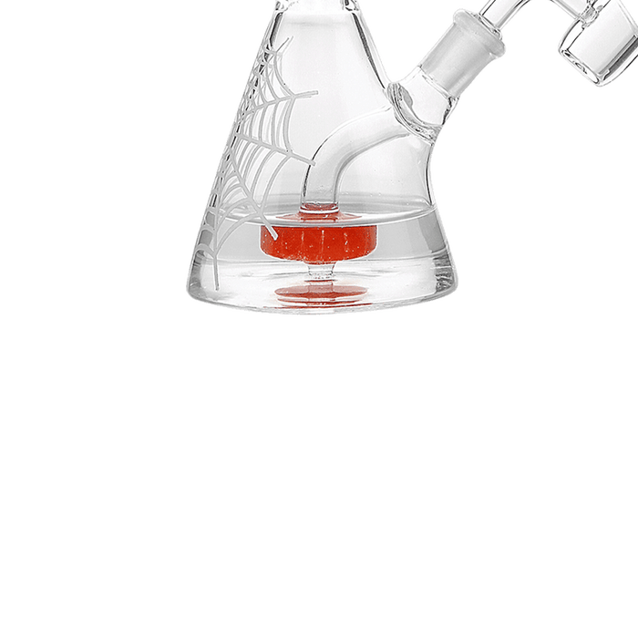 6" Spooky Glow-In-The-Dark Beaker Bong With Showerhead Percolator