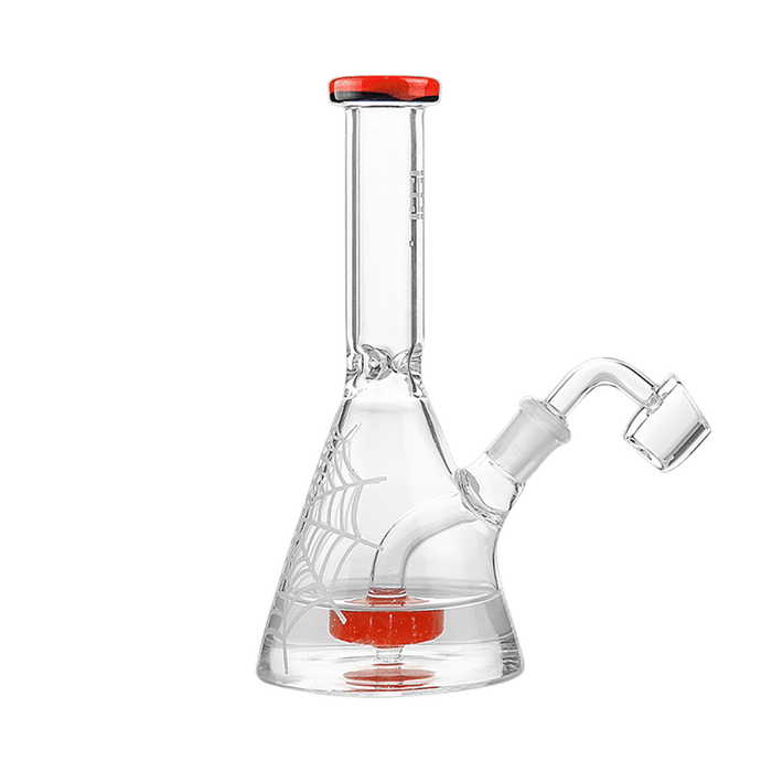 6" Spooky Glow-In-The-Dark Beaker Bong With Showerhead Percolator