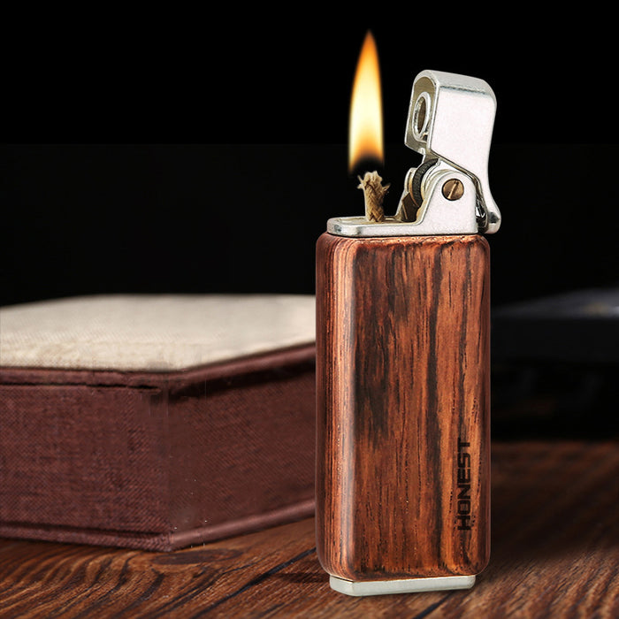 Sandalwood Kerosene Retro Press Ignition Lighter