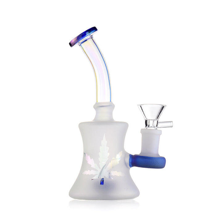 Science Glass Shower Head Mini Dab Rig Kit Series-Blue Gold