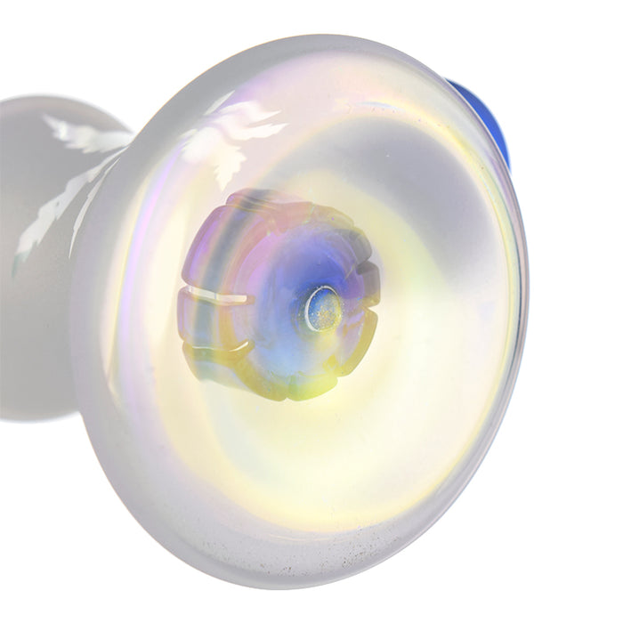 Science Glass Shower Head Mini Dab Rig Kit Series-Blue Gold