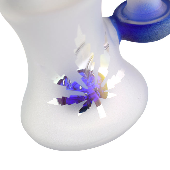 Science Glass Shower Head Mini Dab Rig Kit Series-Blue Gold