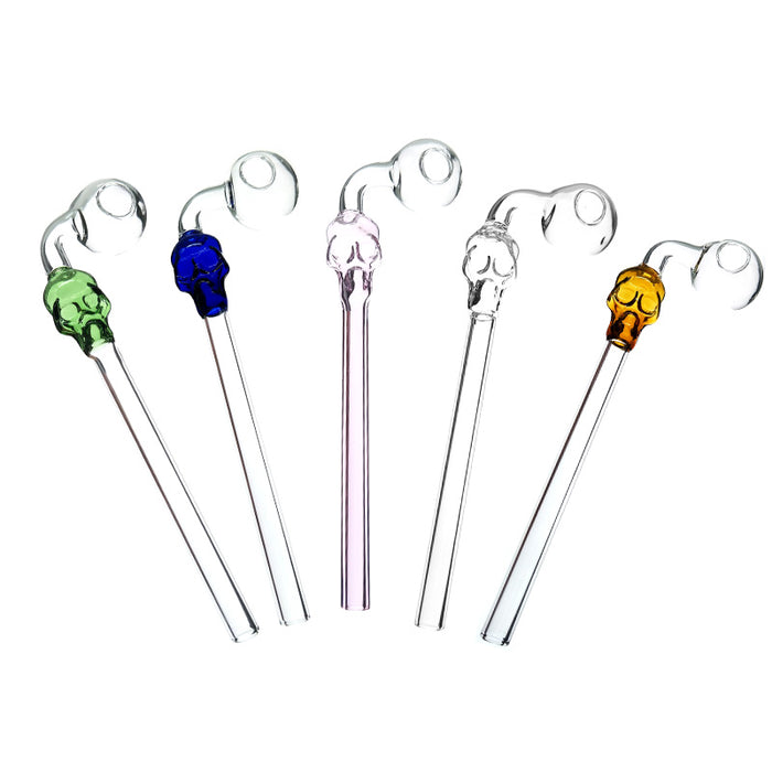 Skull Stem Handheld Glass Oil Pipe
